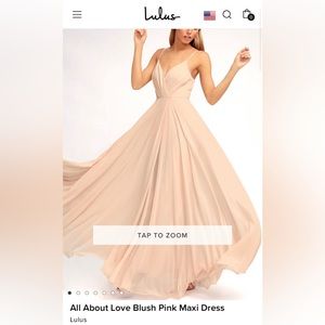 NEW with tags Lulu’s Dress!! Blush flowy formal gown.